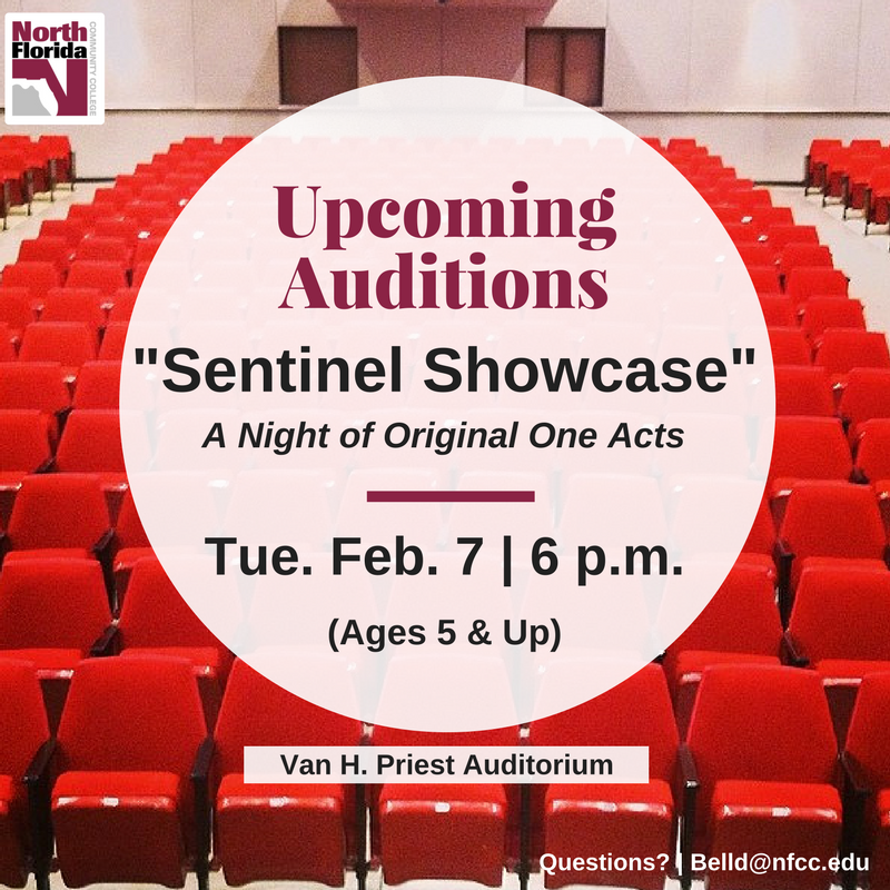 Sentinel Showcase Audition Notice.png Audition Notice for Community Theatre 2-2-17