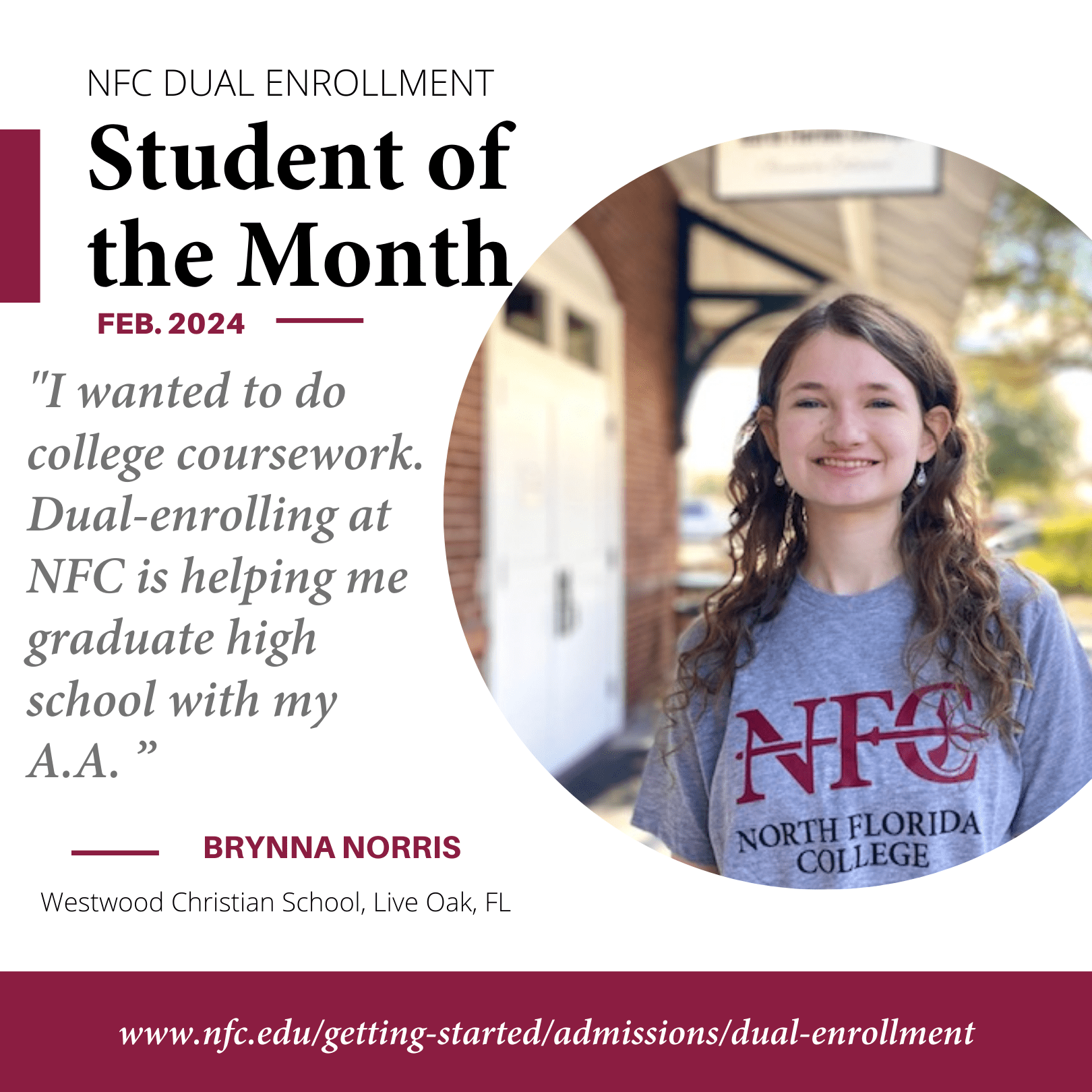 Brynna Norris February Dual Enrollment Student of the Month-student1-min.png Brynna Norris February Dual Enrollment Student of the Month